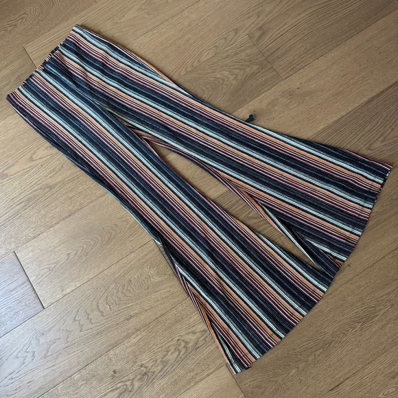 Free People Kitty Flare Striped Wide Leg Pants - Size XS - Like New - Picture 6 of 12